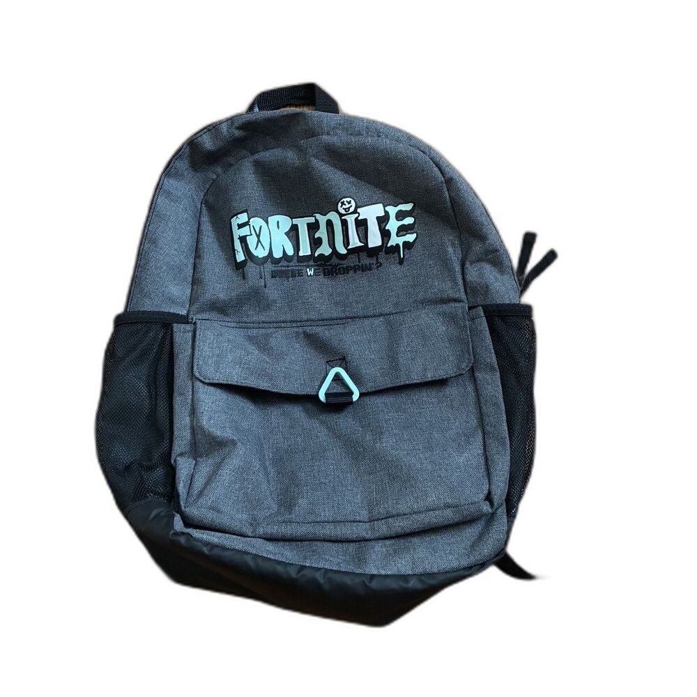 Fortnite Charcoal Gray Backpack Gaming School Travel Bag School Gamer Battle